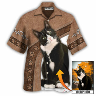 Black Cat Is My Best Friend Custom Photo - Hawaiian Shirt - Owl Ohh - Owl Ohh