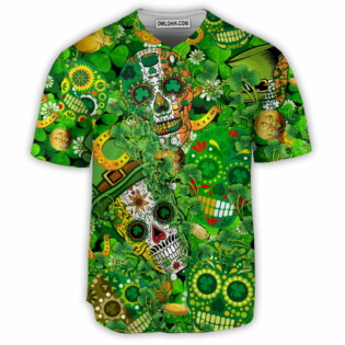 Irish Skull Irish Love Skull Happy And Gold - Baseball Jersey - Owl Ohh - Owl Ohh