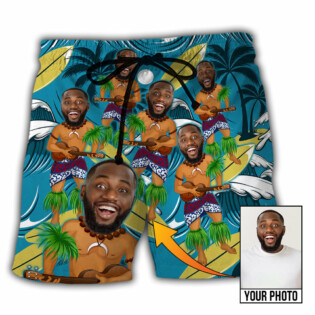 Face Aloha Surf Trip Custom Photo - Beach Short - Owl Ohh - Owl Ohh
