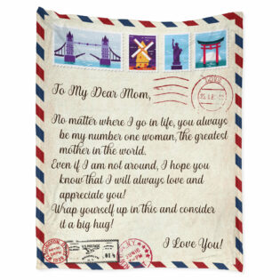 Mom Letter To My Dear Mom Love You - Flannel Blanket - Letter To My Mom Letter We Love You, Birthday Mom - Owl Ohh - Owl Ohh