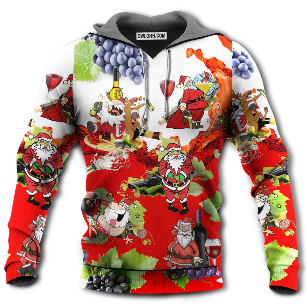 Christmas Santa Get Drunk At Christmas Party - Hoodie - Owl Ohh - Owl Ohh