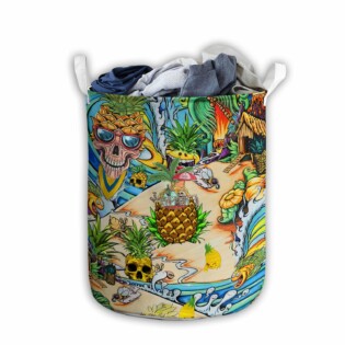Skull Pineapple Fruit Amazing - Laundry Basket - Owl Ohh - Owl Ohh