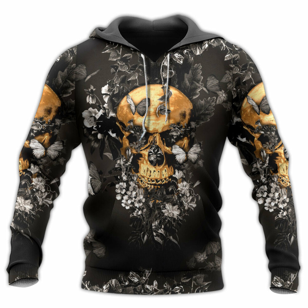 Skull Flowers Grow Out Of Dark Moments - Hoodie - Owl Ohh - Owl Ohh