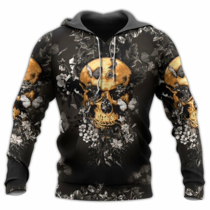 Skull Flowers Grow Out Of Dark Moments - Hoodie - Owl Ohh - Owl Ohh