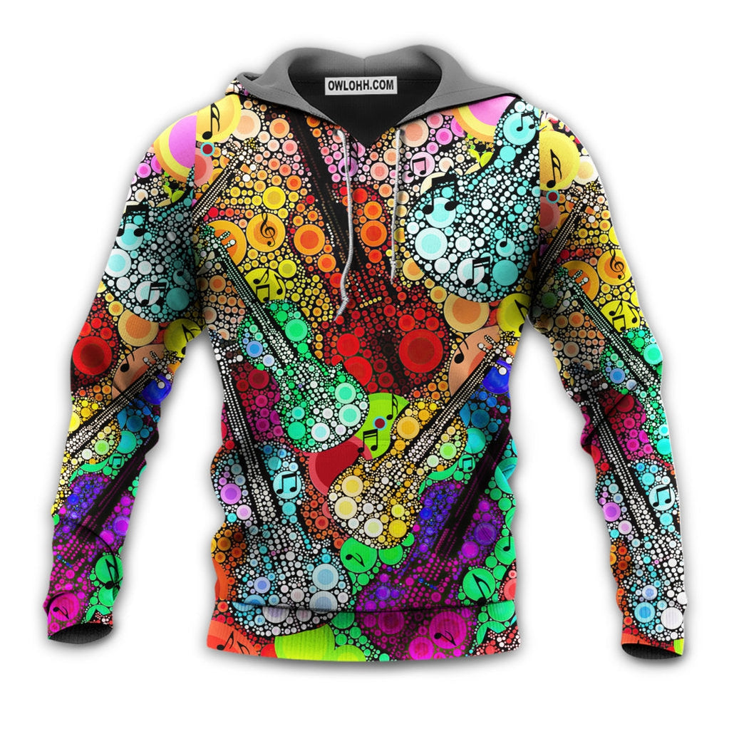Guitar Scroll Bubble Colorful - Hoodie - Owl Ohh - Owl Ohh