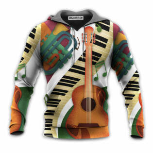 Guitar Vintage Classic Musician - Hoodie - Owl Ohh - Owl Ohh