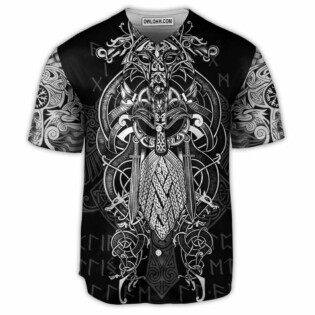 Viking Warrior Blood Pattern - Baseball Jersey - Owl Ohh - Owl Ohh