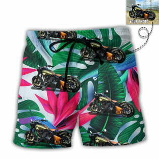 Motorcycle My Sweet Lover Custom Photo - Beach Short - Owl Ohh - Owl Ohh