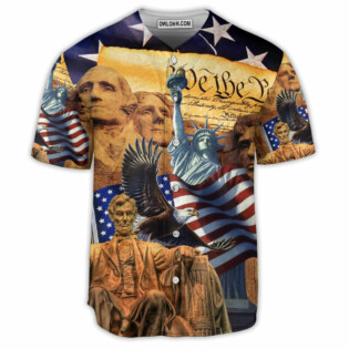 America Land Of America - Baseball Jersey - Owl Ohh - Owl Ohh