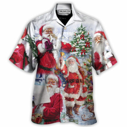 Christmas Santa Claus Is Coming To Town - Hawaiian Shirt - Owl Ohh - Owl Ohh