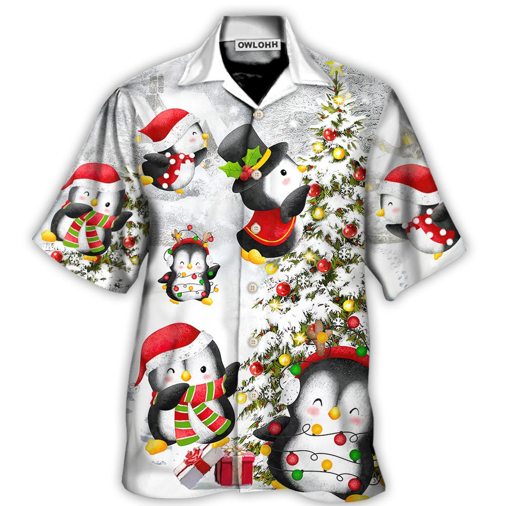 Christmas Chilling Penguin Family In Love Christmas - Hawaiian Shirt - Owl Ohh for men and women, kids - Owl Ohh