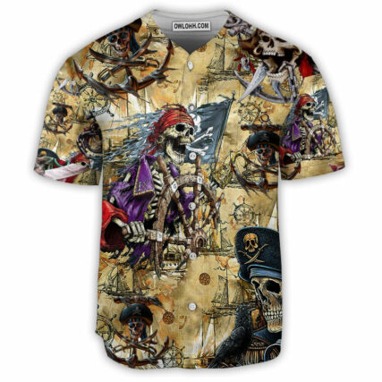 Skull Pirate Amazing Pirate - Baseball Jersey - Owl Ohh - Owl Ohh