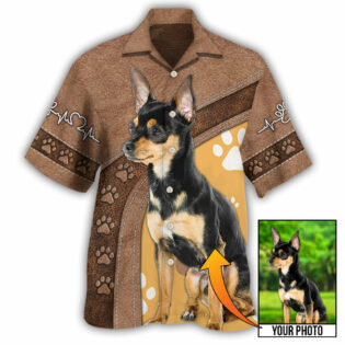 Dog Paw Brown Style Classic Custom Photo Personalized - Hawaiian Shirt - Owl Ohh - Owl Ohh