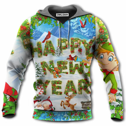Christmas Happy New Year Snow So Cool - Hoodie - Owl Ohh - Owl Ohh