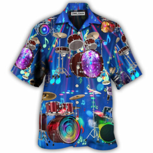Drum Is My Life Light Neon Style - Hawaiian Shirt - Owl Ohh - Owl Ohh