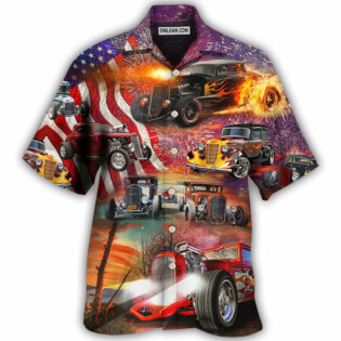 Hot Rod Independence Day Firework Happy - Hawaiian Shirt - Owl Ohh - Owl Ohh