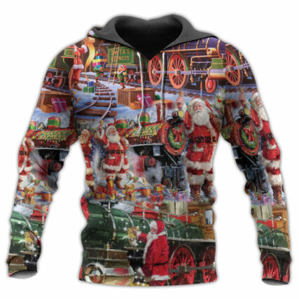 Santa Christmas Snow Village Christmas Spirit Of Giving - Hoodie - Owl Ohh - Owl Ohh
