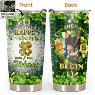 ST Patrick's Day Let The Shenanigans Begin Custom Photo Personalized - Tumbler - Personalized Photo Gifts - Owl Ohh