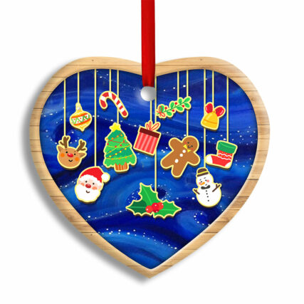 Christmas Santa Merry Xmas And Happy New Year - Heart Ornament - Owl Ohh - Owl Ohh