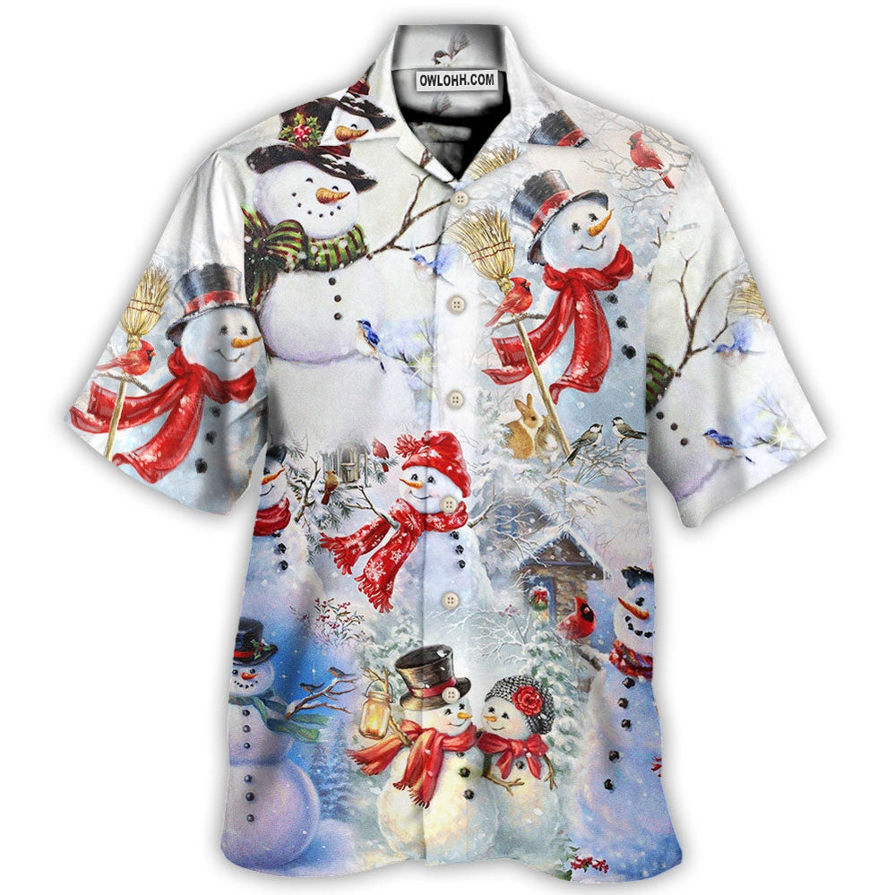 Snowman Christmas Merry Xmas - Hawaiian Shirt - Owl Ohh - Owl Ohh