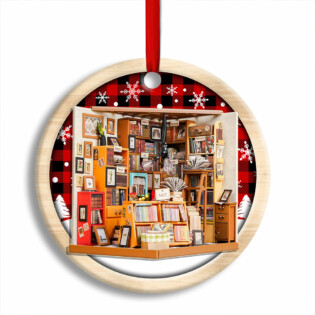 Bookstore Christmas A Book Is A Dream That You Hold In Your Hands - Circle Ornament - Owl Ohh - Owl Ohh