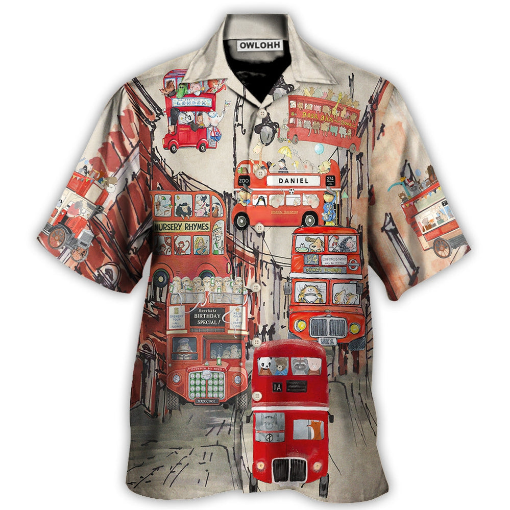 Bus Driver Big Red Party Bus - Hawaiian Shirt - Owl Ohh - Owl Ohh
