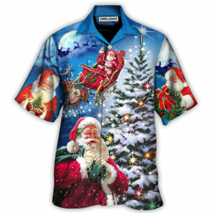 Christmas Santa Claus Story Happy Christmas Is Coming Art Style - Hawaiian Shirt - Owl Ohh - Owl Ohh
