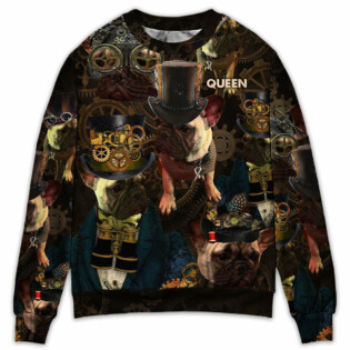 Dog Steampunk Art Machines Unique Style Custom Photo - Sweater - Ugly Christmas Sweaters - Owl Ohh - Owl Ohh