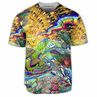 Hippie Turtle Music Vibe - Baseball Jersey - Owl Ohh - Owl Ohh