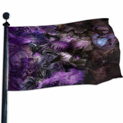 Skull Dragon Love Life Purple - House Flag - Owl Ohh - Owl Ohh