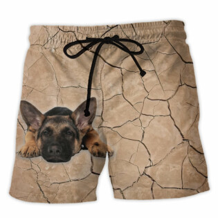 German Shepherd On The Ground - Beach Short - Owl Ohh - Owl Ohh