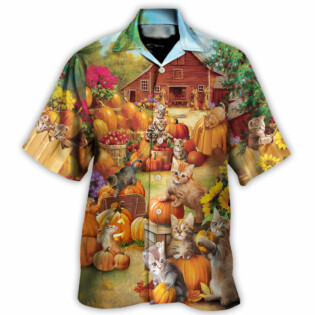 Thanksgiving Cat Wish You Happy Thanksgiving - Hawaiian Shirt - Owl Ohh for men and women, kids - Owl Ohh