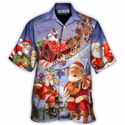 Christmas Santa Claus Funny Art Style - Hawaiian Shirt - Owl Ohh - Owl Ohh