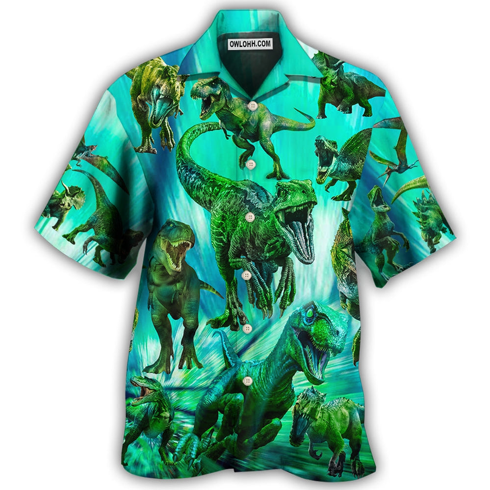 Dinosaur Running Cool Style - Hawaiian Shirt - Owl Ohh - Owl Ohh