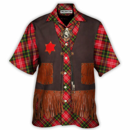 Christmas Santa Cowboy Vintage Style - Hawaiian Shirt - Owl Ohh - Owl Ohh