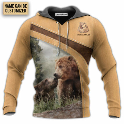 Bear An Old Bear Live Here With His Honey Personalized - Hoodie - Owl Ohh - Owl Ohh