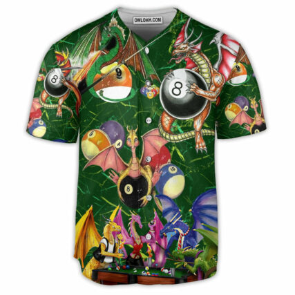 Billiard Dragon Love Life Cool - Baseball Jersey - Owl Ohh - Owl Ohh