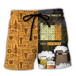 Beer Periodic Table Of Beer - Beach Short - Owl Ohh - Owl Ohh