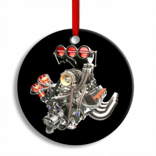 Hot Rod Christmas Merry Xmas To You - Circle Ornament - Owl Ohh - Owl Ohh