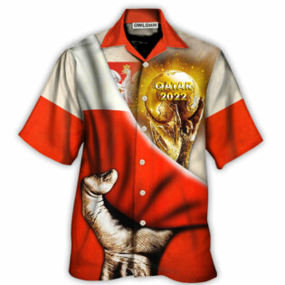 World Cup Qatar 2022 Poland Will Be The Champion Flag Vintage - Hawaiian Shirt - Owl Ohh - Owl Ohh