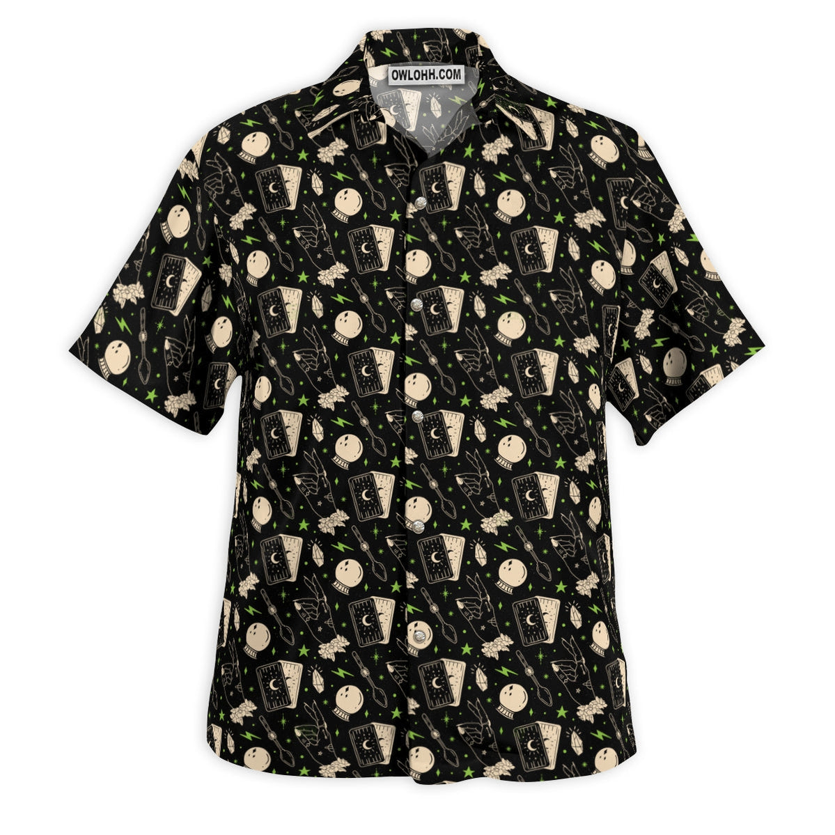 DnD Spell Tarot Pattern - Hawaiian Shirt - Owl Ohh - Owl Ohh