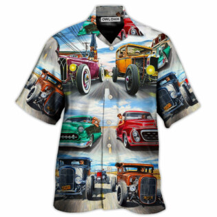 Hot Rod Racing Lover Cool Art Style - Hawaiian Shirt - Owl Ohh - Owl Ohh