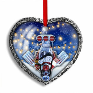 Hot Rod Christmas Snow Ball - Heart Ornament - Owl Ohh - Owl Ohh