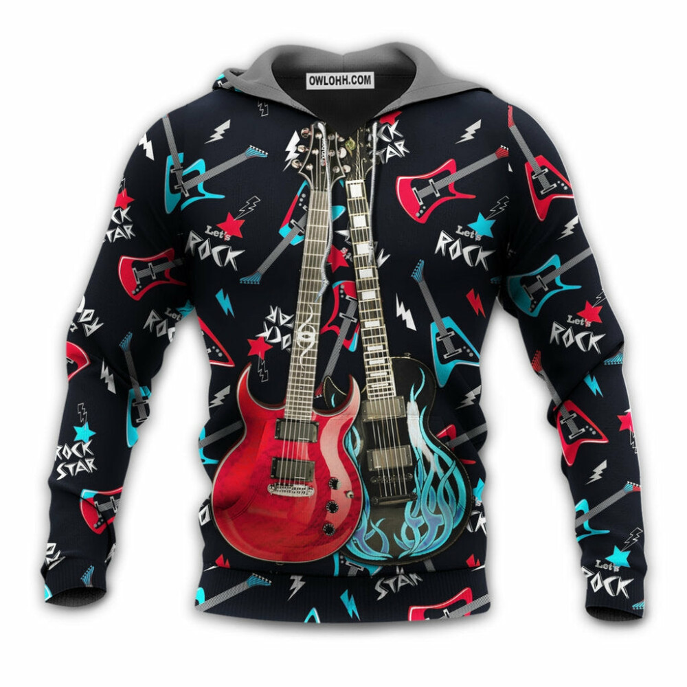 Guitar All I Need Is Playing Music - Hoodie - Owl Ohh - Owl Ohh