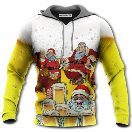 Christmas Santa I Want More Beer - Hoodie - Owl Ohh - Owl Ohh