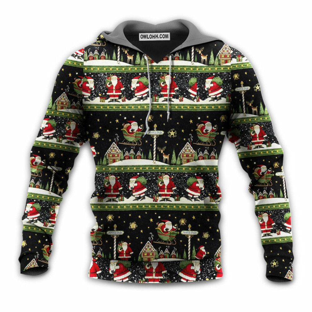 Christmas Santa Claus Big Night - Hoodie - Owl Ohh - Owl Ohh