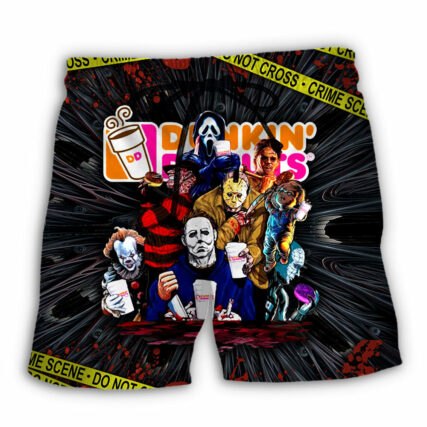 Horror Movie Characters Funny - Beach Short - Owl Ohh - Owl Ohh