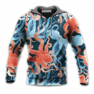 Octopus Colorful Ocean Life Basic - Hoodie - Owl Ohh - Owl Ohh