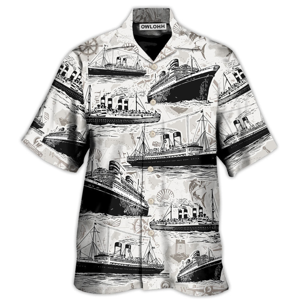 Cruising Retro And Sea Map - Hawaiian Shirt - Owl Ohh - Owl Ohh