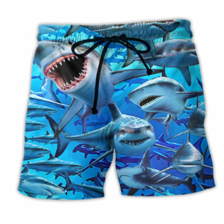 Sharks Awesome Love It - Beach Short - Owl Ohh - Owl Ohh